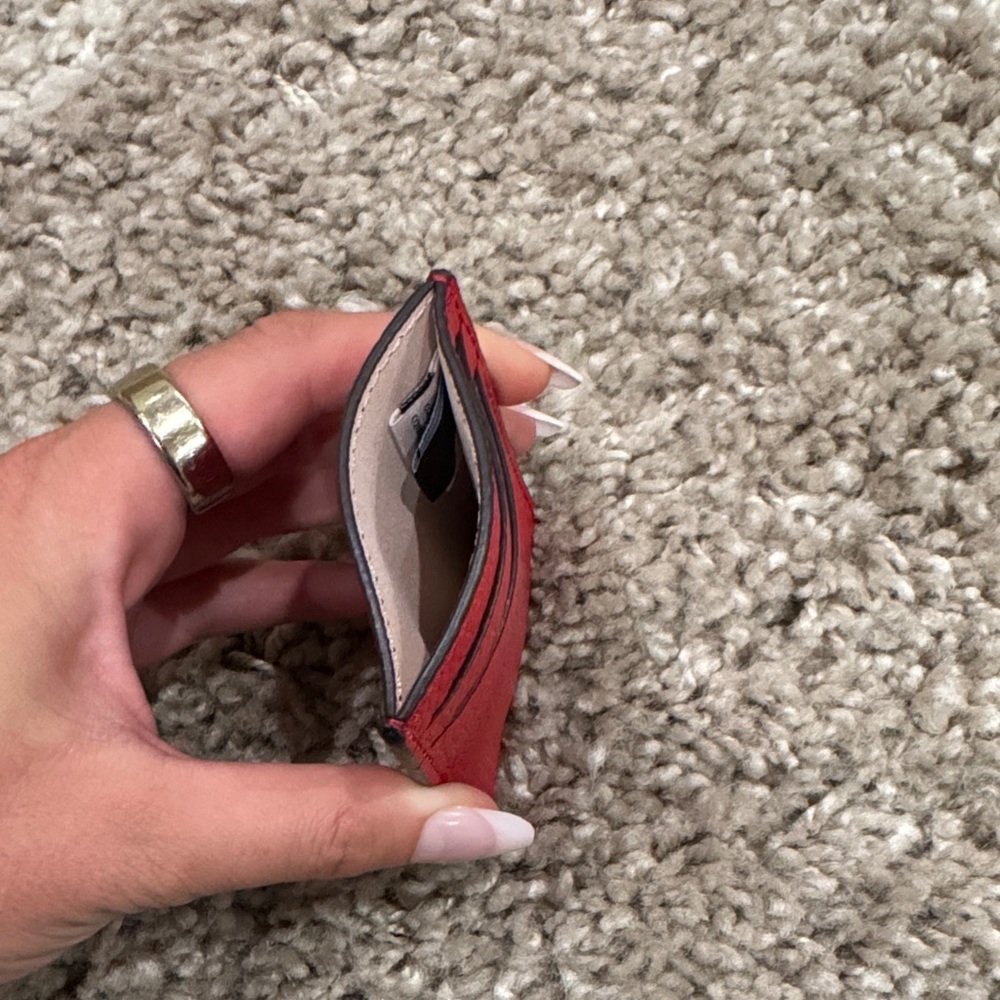 Kate Spade Polly Cardholder Red Leather - Picture 7 of 7